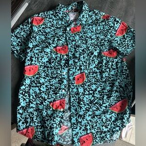 Cactus Teal and Black Patterned Shirt